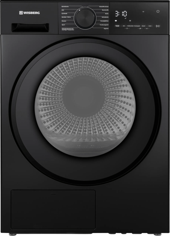 Detalle de Wisberg WBDR3BB9DE Wärmepumpentrockner – 9 kg, Energieeffizienzklasse B