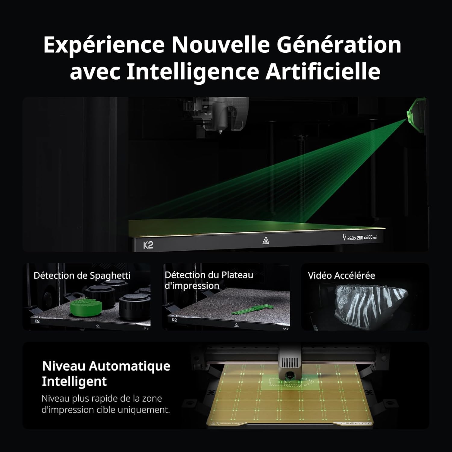 Thumbnail 5 de Creality K2 Imprimante 3D 260×260×260 mm