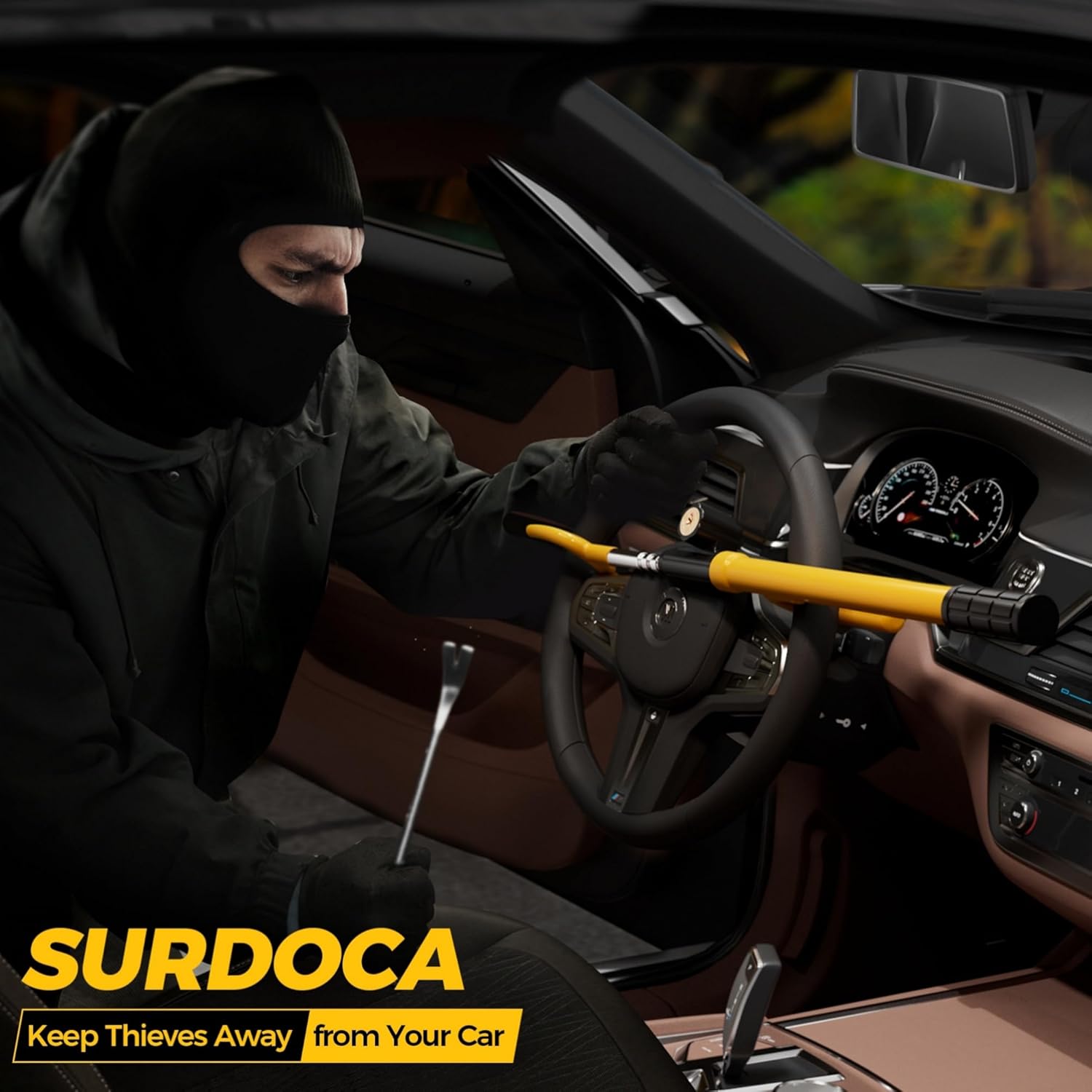 Detalle 2 de SURDOCA Steering Wheel Lock 1 Anti-Theft Device
