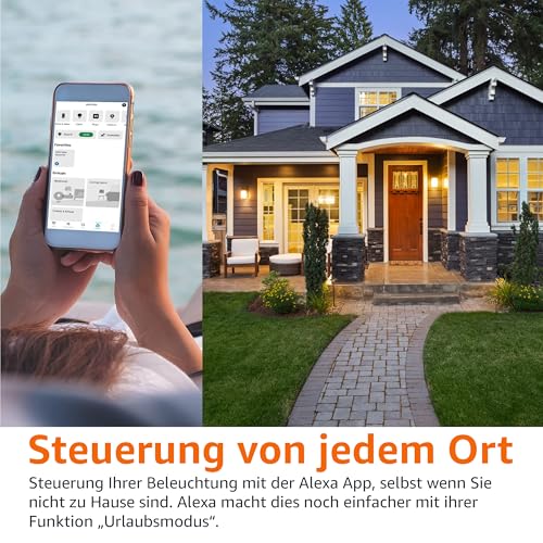 Detalle de Amazon Basics Smarte LED-Glühbirne, farbenwechselnd, E27, 8W (60W), Alexa-kompatibel, 2er-Set