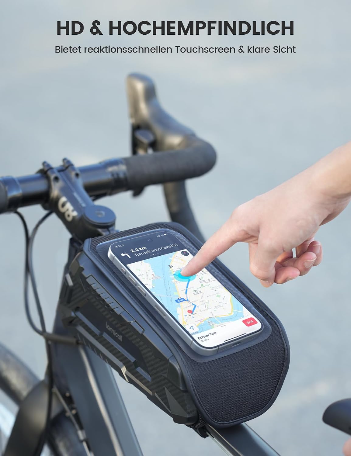 Thumbnail 3 de Lamicall Rahmenfahrradtasche 1,6L mit Touchscreen