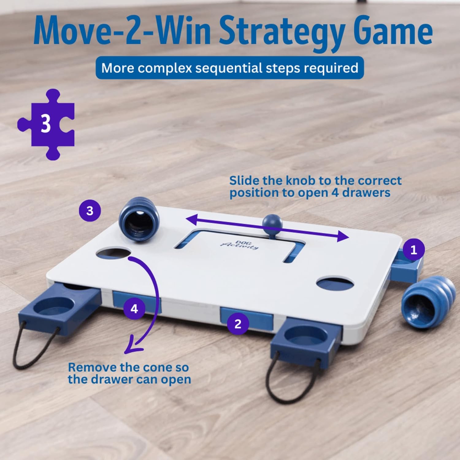 Detalle de TRIXIE Move2Win Strategy Game – Intelligence Toy for Dogs (34 × 23 cm)
