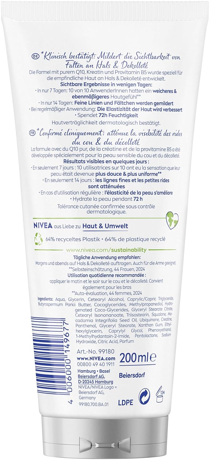 Thumbnail 6 de NIVEA Body Q10 Straffend + Anti-Falten Hals & Dekolleté Creme (200 ml) – nährende Körperlotion mit purem Q10