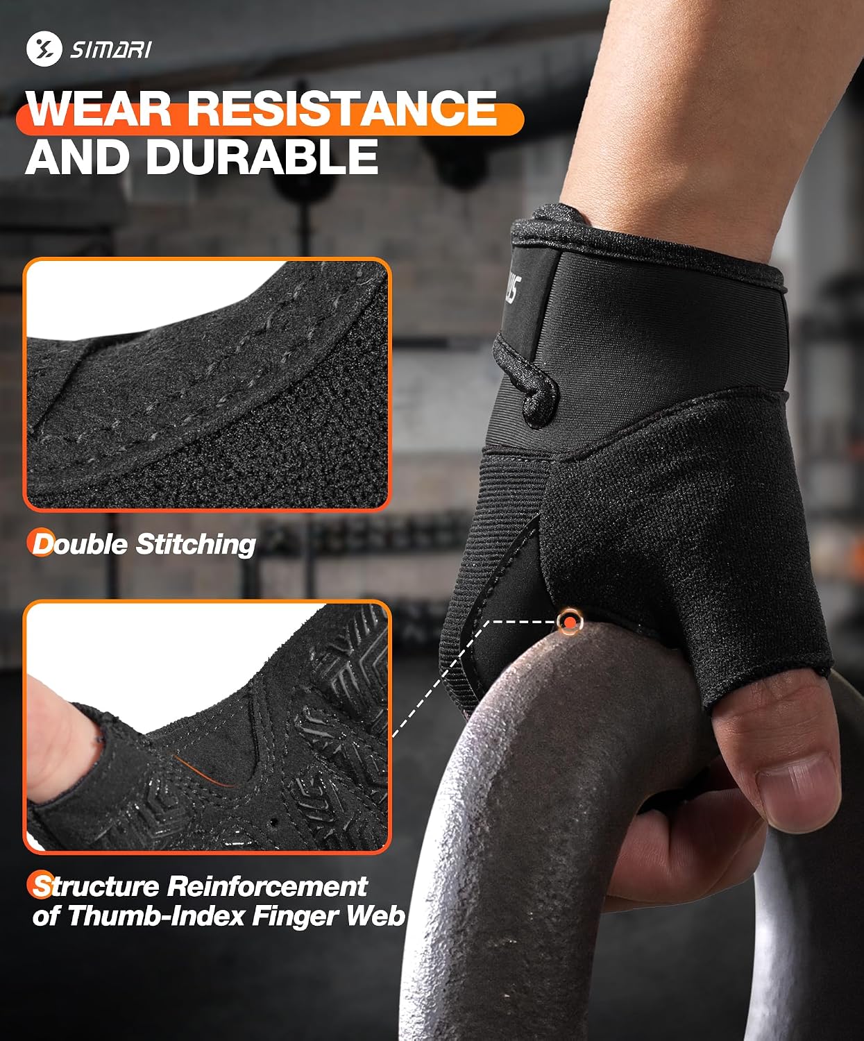 Thumbnail 3 de SIMARI Breathable Workout Gloves for Men & Women (Weight Lifting, Gym, Cycling)