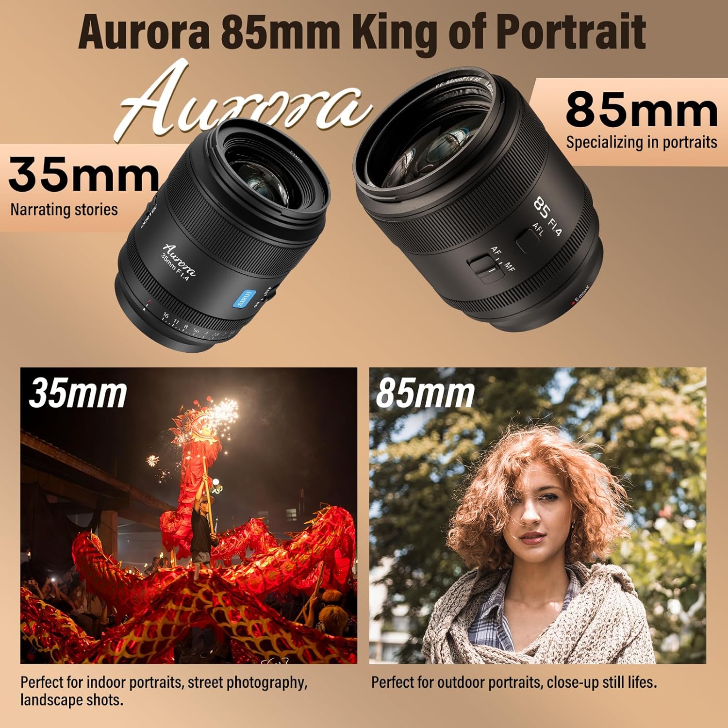 Thumbnail 1 de SIRUI Aurora 85mm F1.4 for Sony E Mount – Lightweight Portrait Prime
