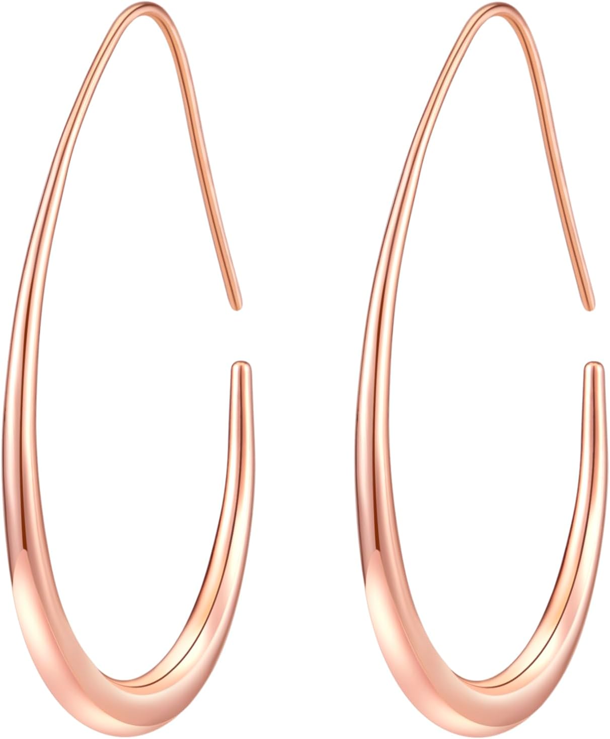Thumbnail 4 de Lightweight Teardrop Hoop Earrings for Women – 14k Gold Plated