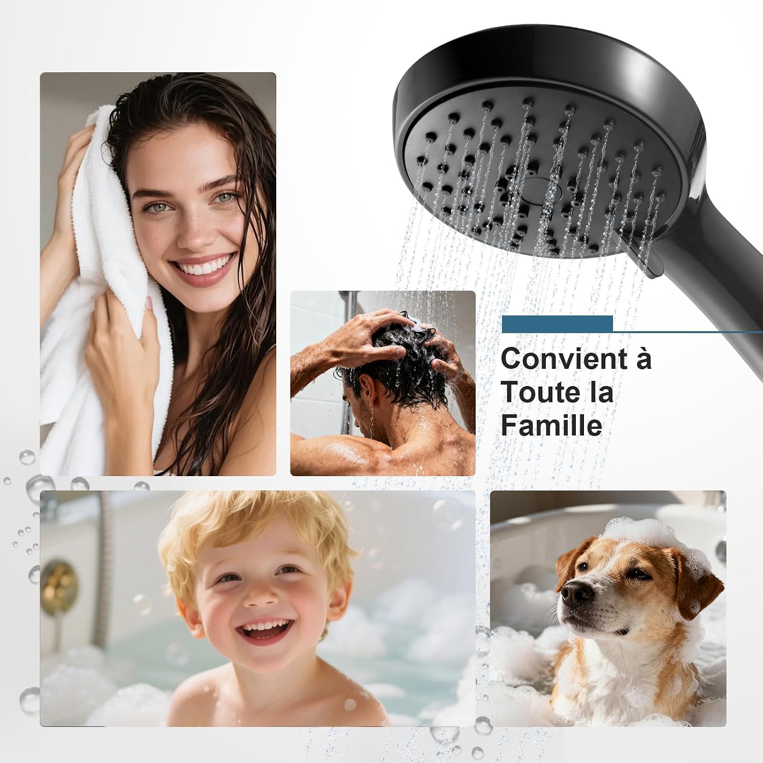 Thumbnail 5 de OFFO Pommeau de Douche 100 mm 3 modes