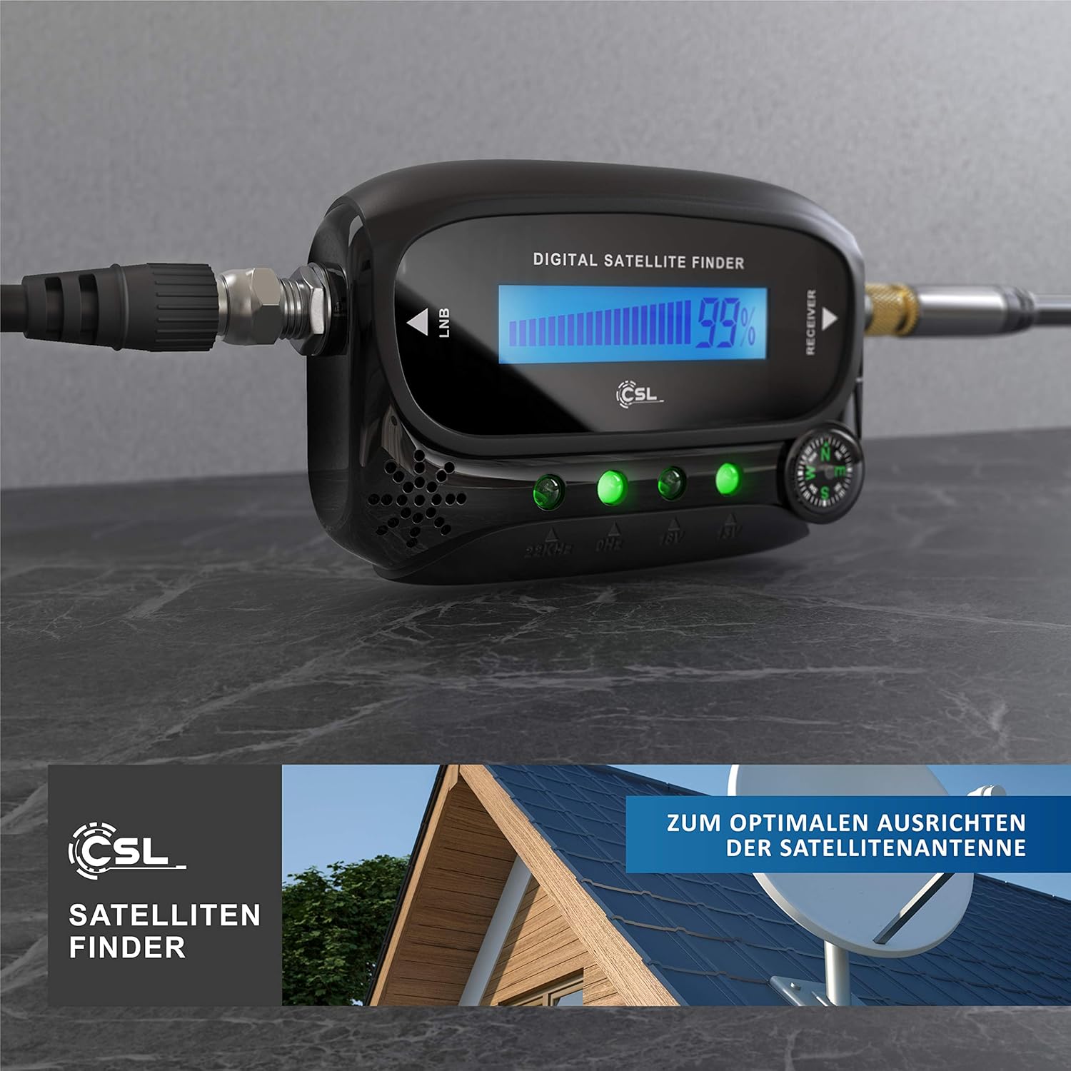 Detalle 2 de CSL Digital Satfinder mit Kompass