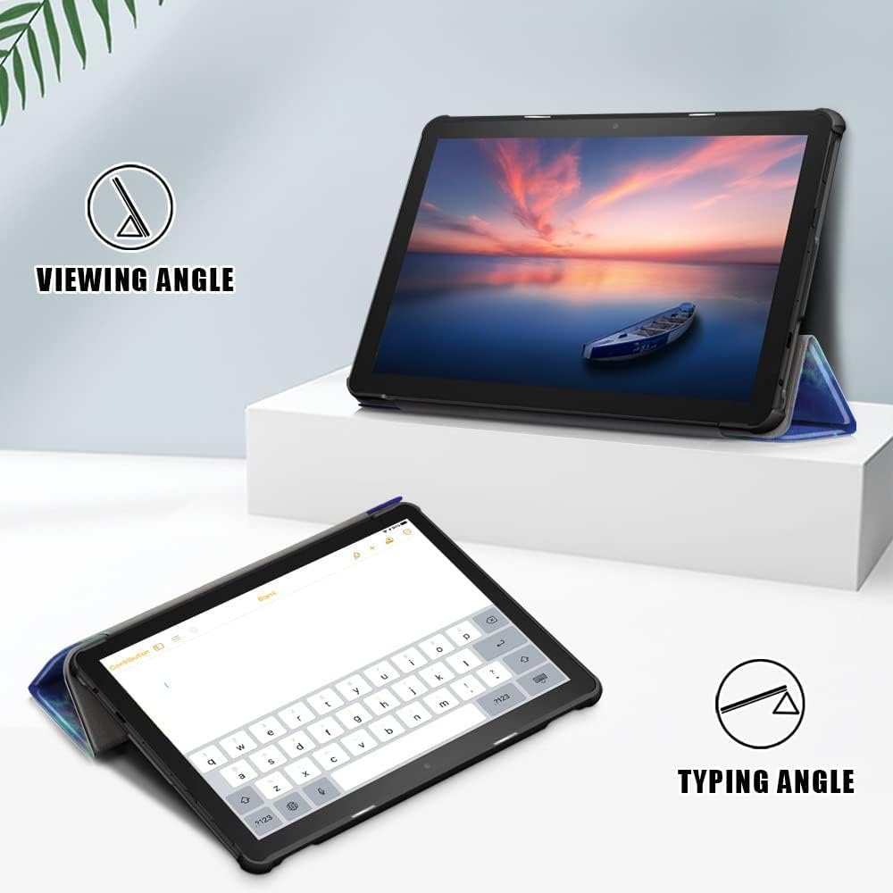 Detalle 2 de Tri-Fold Case for H 10 Tablet (13th Gen) – 10.1 Inch PC Hard Back Shell with Auto Wake/Sleep and Multi-View Angles