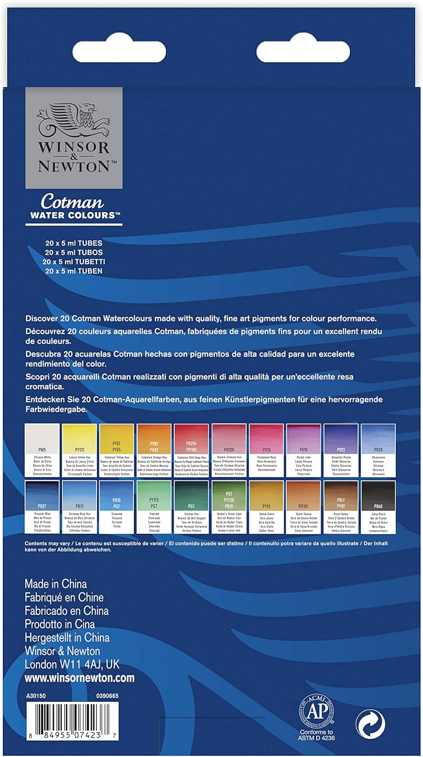 Thumbnail 1 de Winsor & Newton Cotman Aquarelle Set Initiation 20 Tubes de 5ml