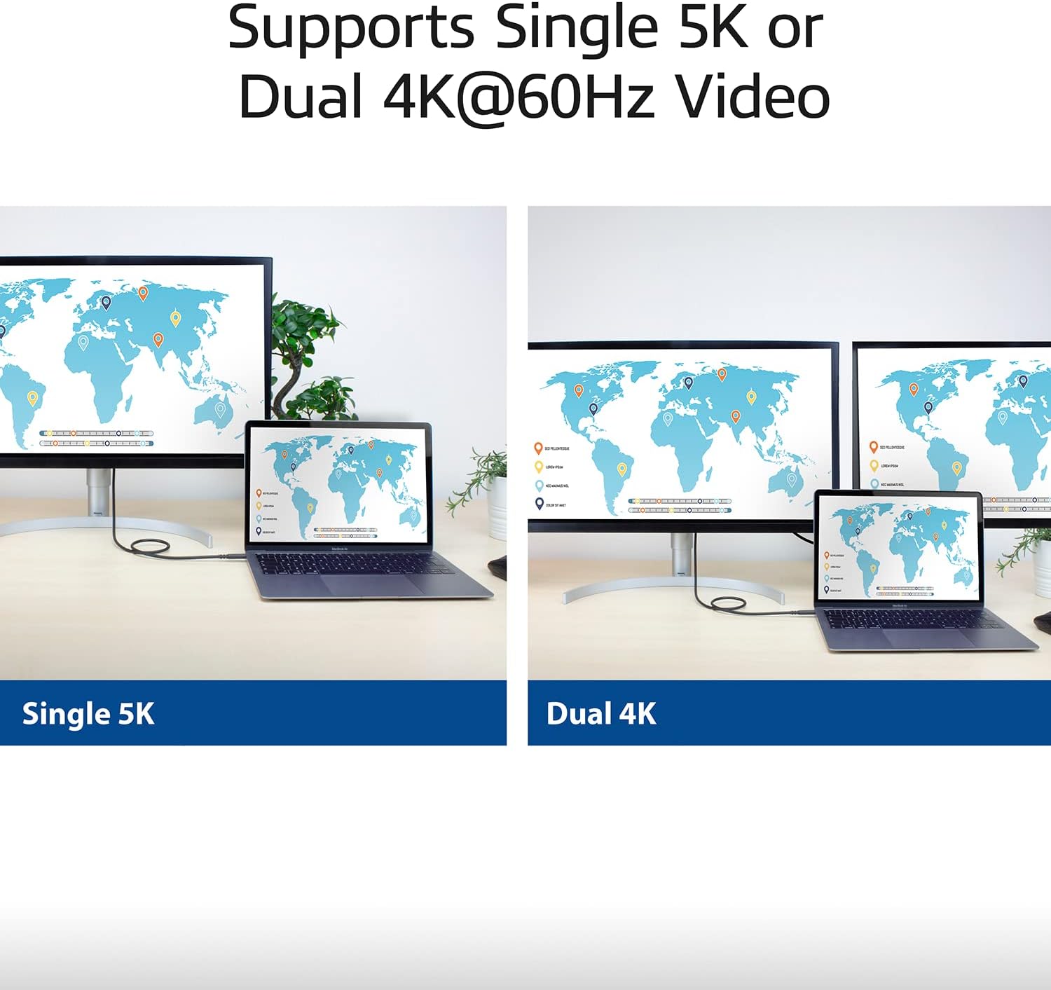 Thumbnail 3 de ACT USB4/Thunderbolt 3 Kabel Type C AC7431 (1 m) für 5K bis 60 Hz, Dual-4K@60 Hz, bis 20 Gbps & bis 240 W Laden