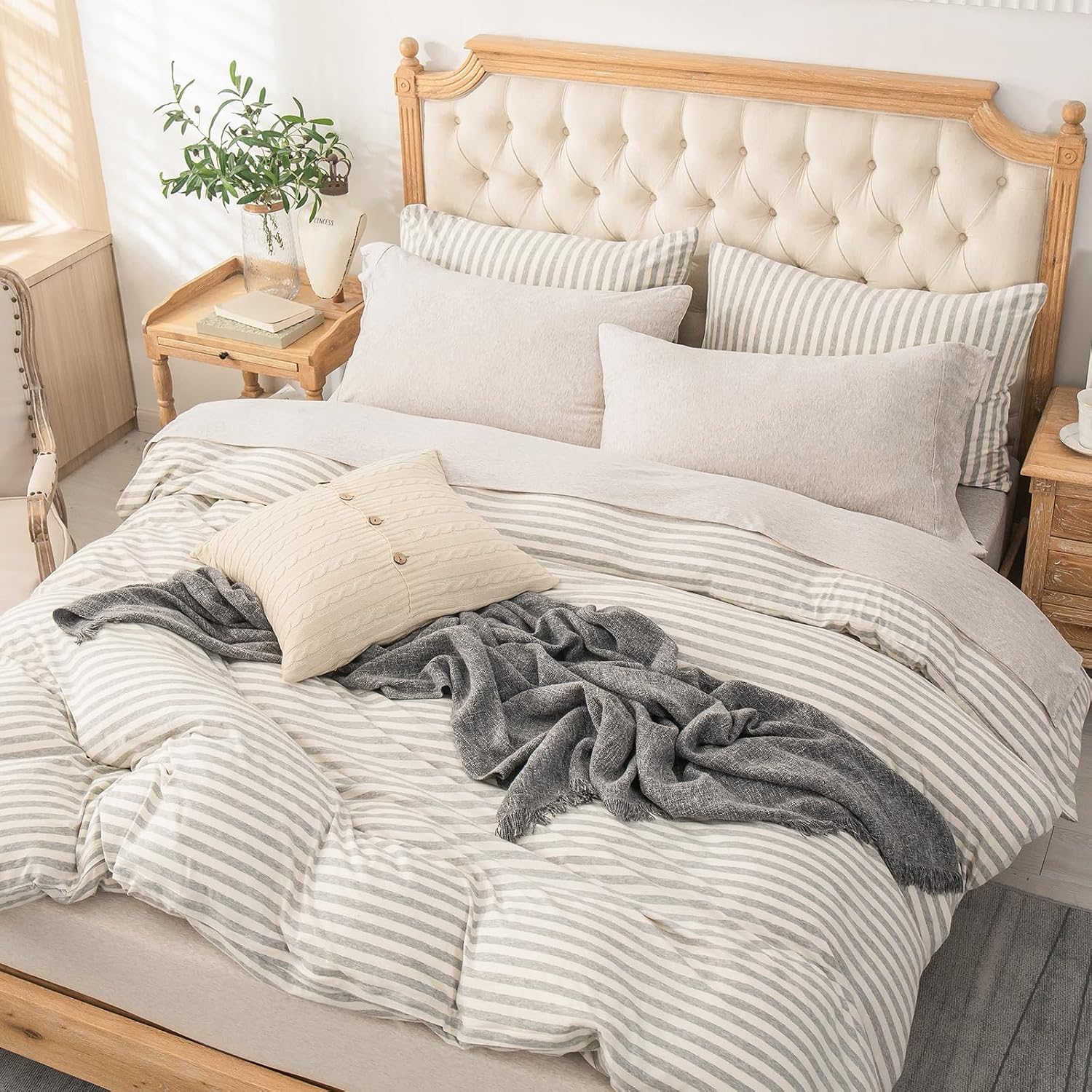 Thumbnail 3 de PURE ERA Jersey Knit Bed Sheets King, 20" Pocket
