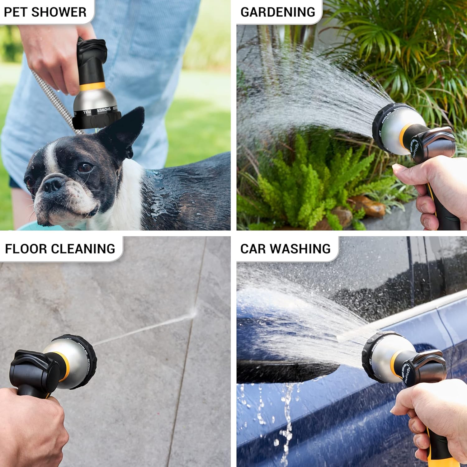 Thumbnail 4 de TheFitLife Metal Garden Hose Pipe (30m): Durable, kink-free Stainless Steel Hose with Sprayer Nozzle
