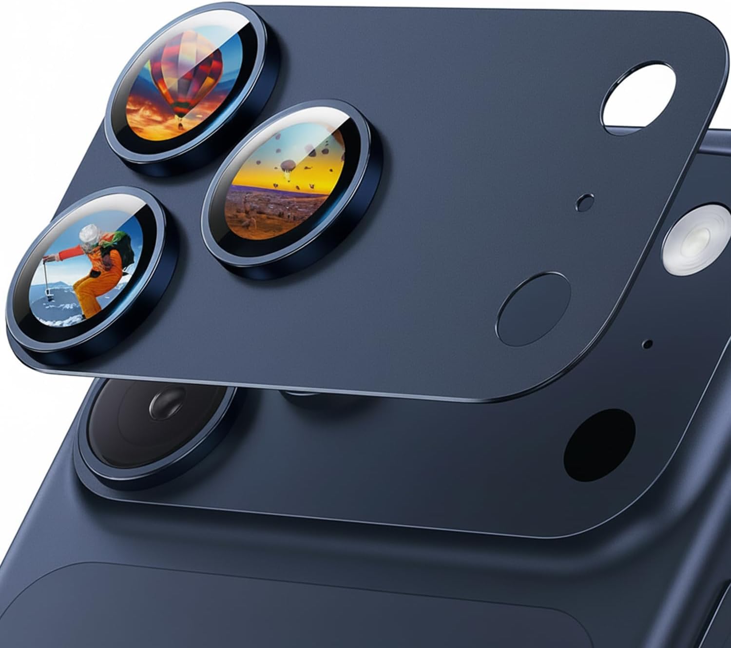 Detalle de Jurqqer Camera Lens Protector for iPhone 17 Pro Max 9H