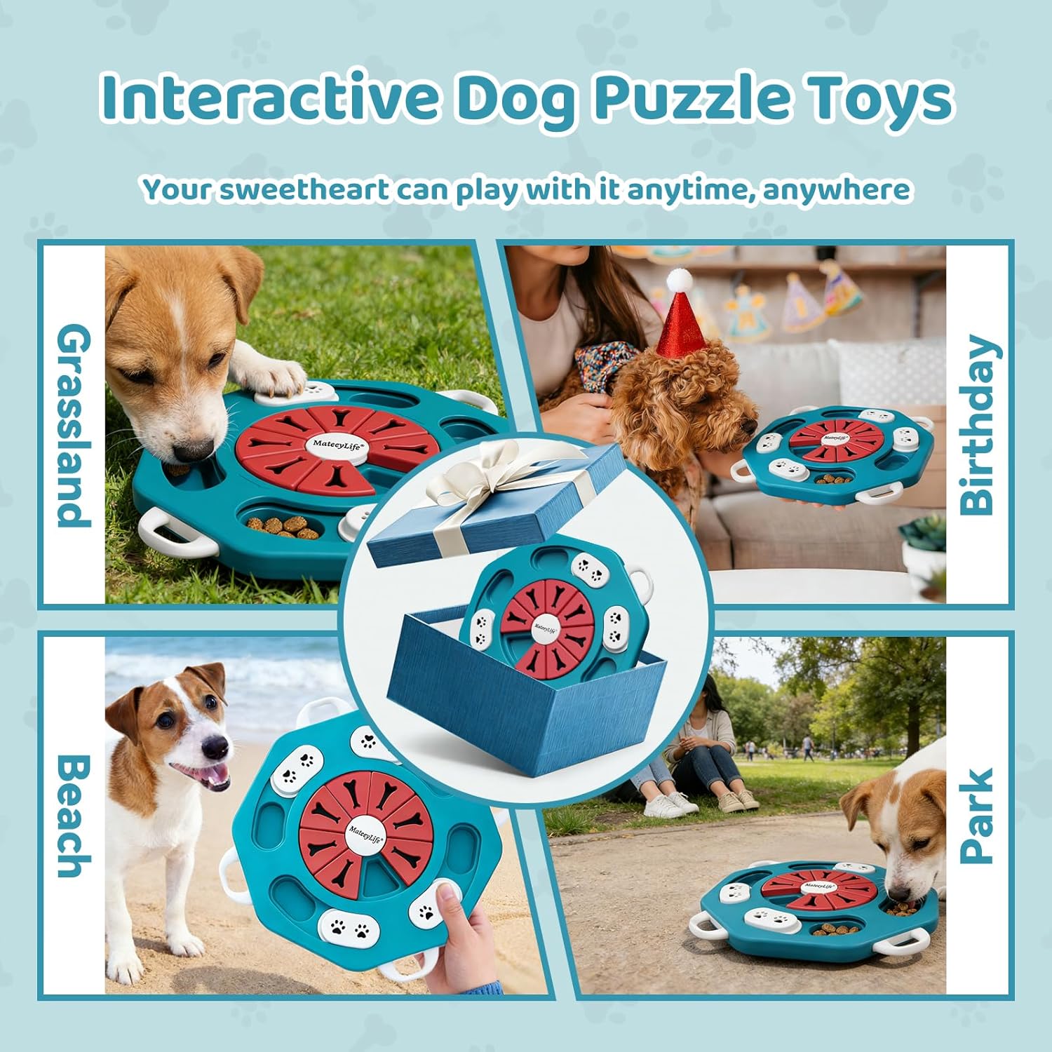 Thumbnail 6 de MateeyLife Interactive Dog Toys: Two-Mode Puzzle & Treat Dispenser for Brain Boost & Slow Feeding