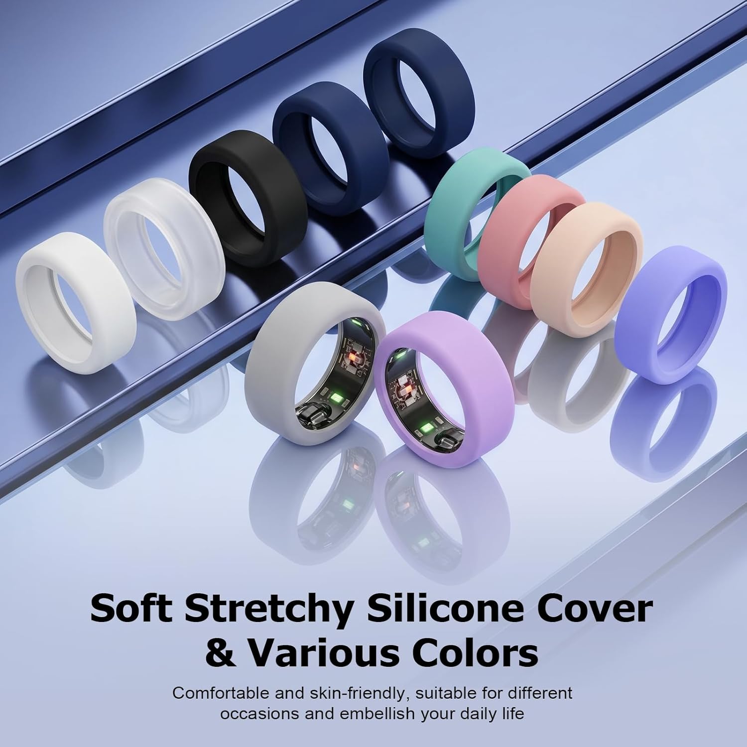 Thumbnail 4 de TiMOVO Ring Cover for Ring Gen 4/3, Elastic Silicone Case, Size M