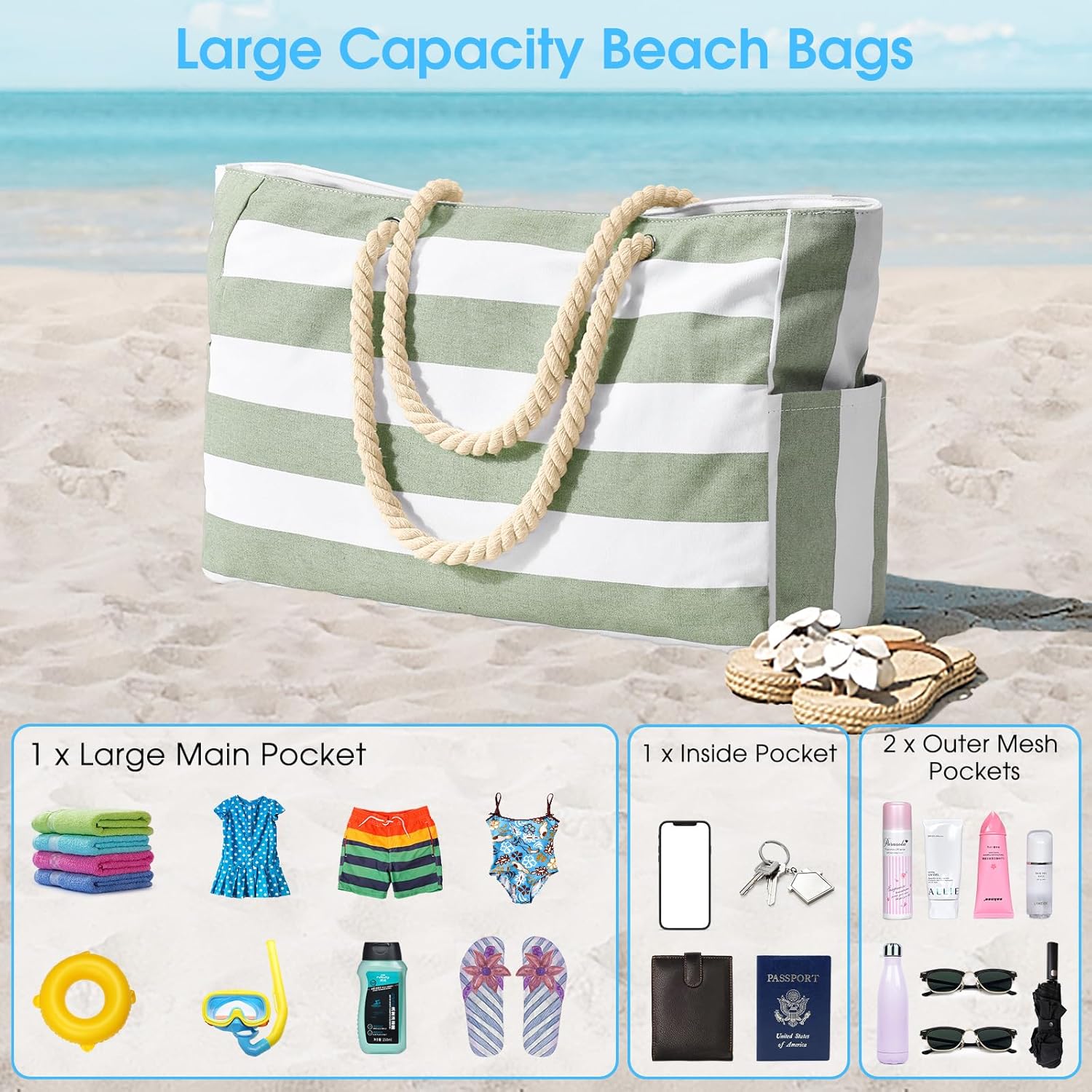 Thumbnail 6 de oscaurt Beach Bag Large 53 x 37 x 18 cm