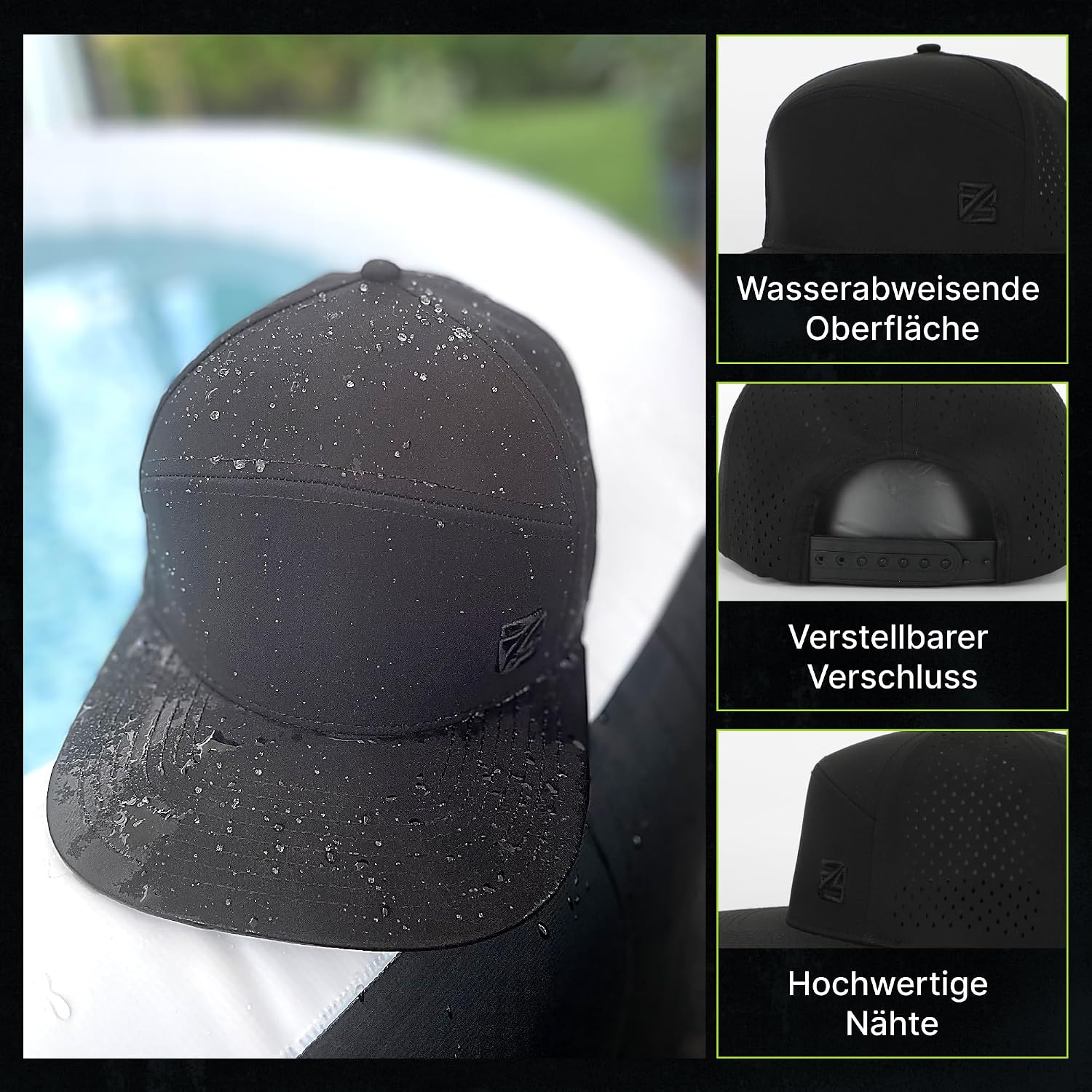 Thumbnail 4 de as ULTIMATE Snapback Cap – Wasserabweisende Basecap für Herren & Damen, größenverstellbar