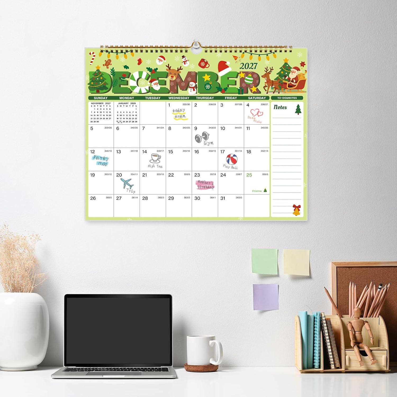 Thumbnail 6 de Spomepo 2026-2027 Wall Calendar, 18-Month Monthly Planner, 14.8 x 11.5 Inches