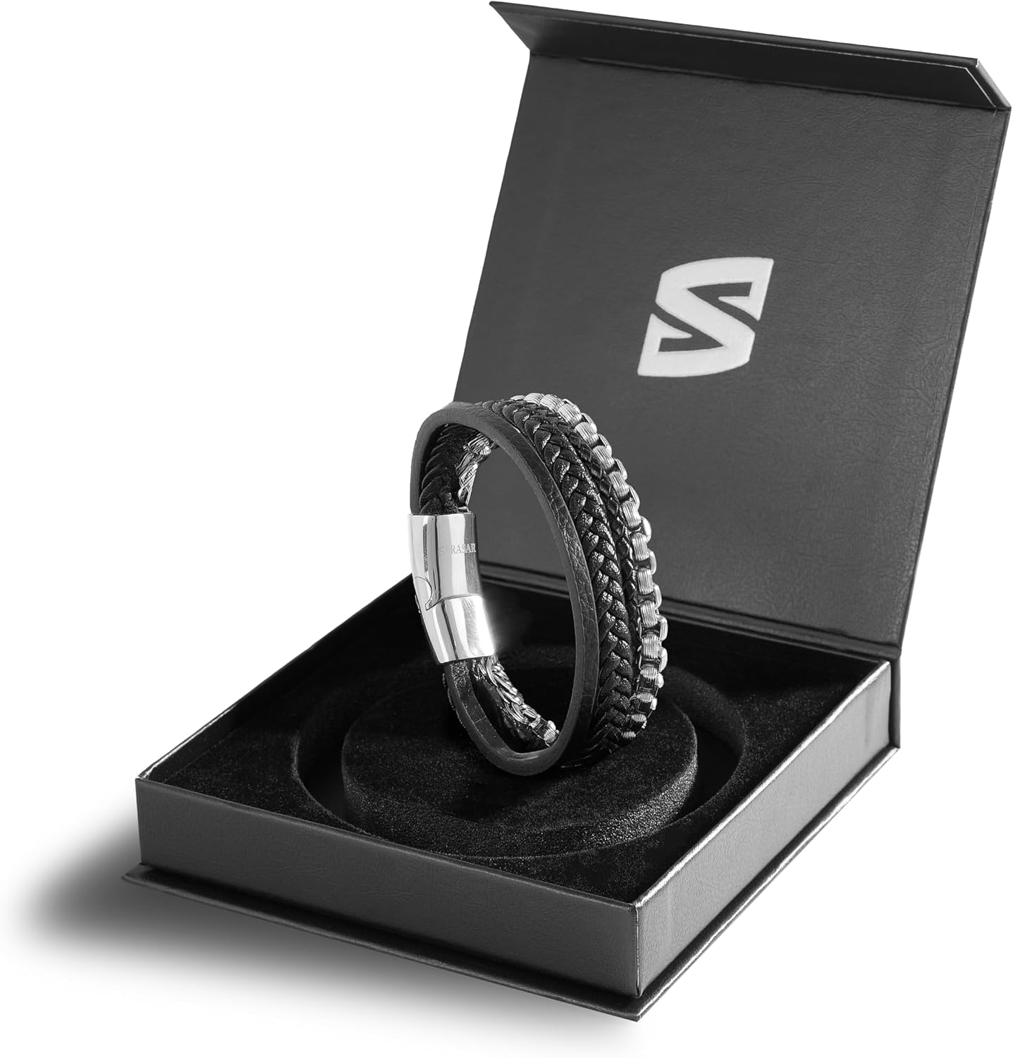 Thumbnail 1 de SERASAR Bracelet Homme Cuir Magnétique