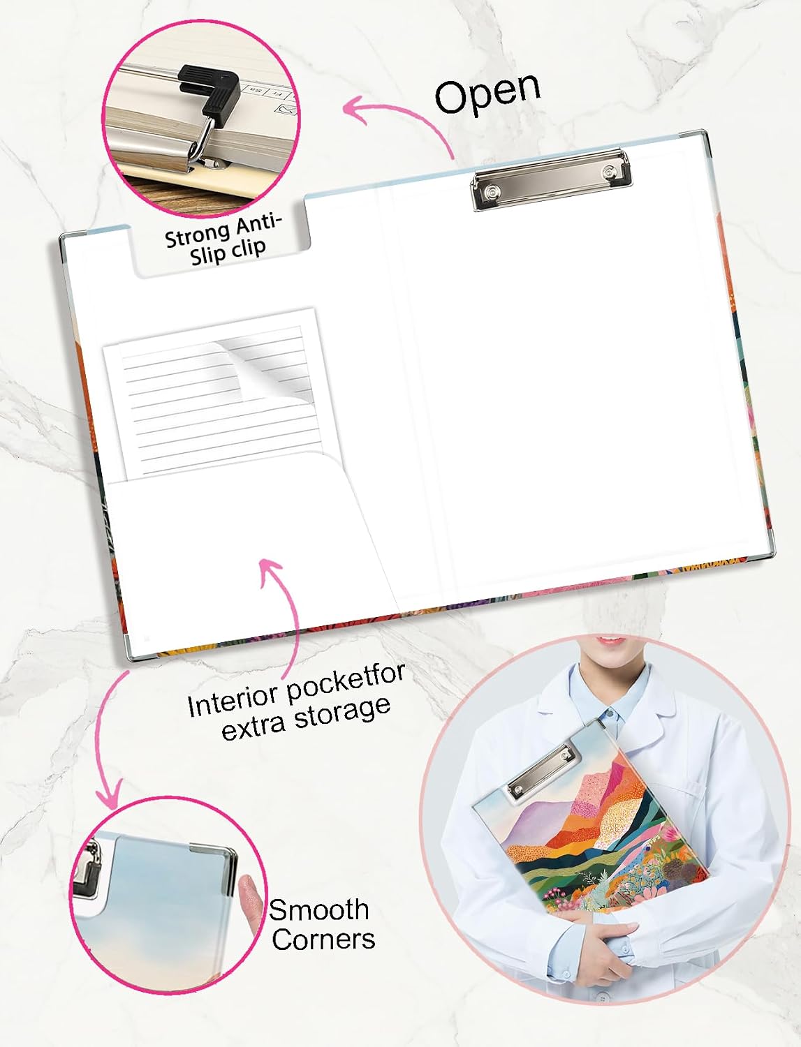 Detalle de XUNLURY Clipboard, 2mm Cardboard