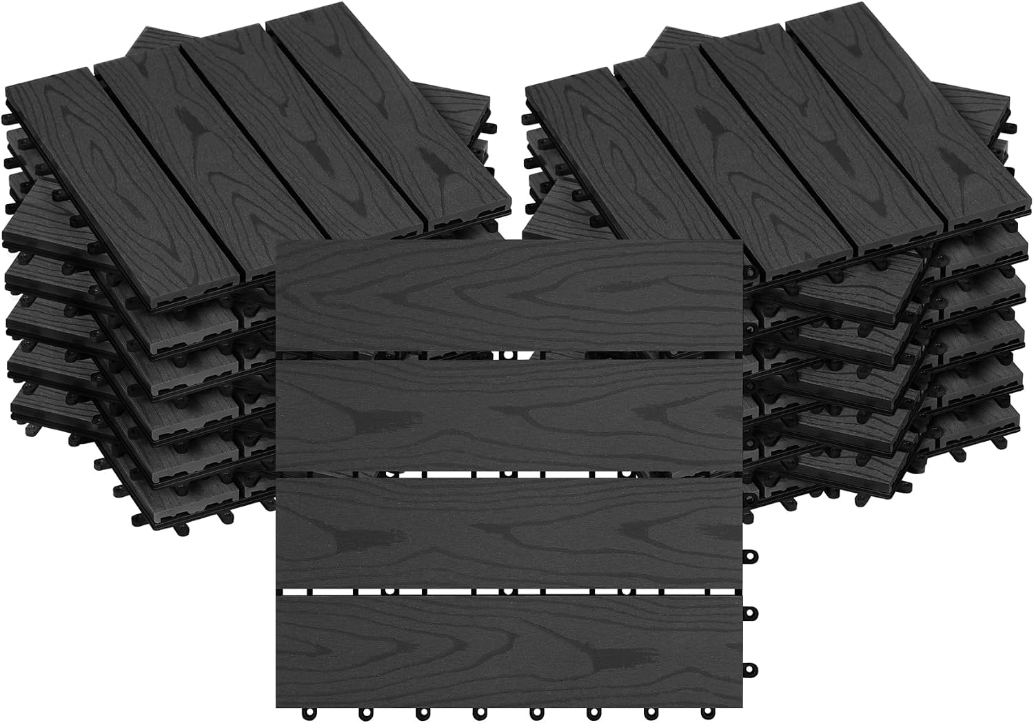 Detalle de WOLTU WPC Terrassenfliesen 30x30 cm Set