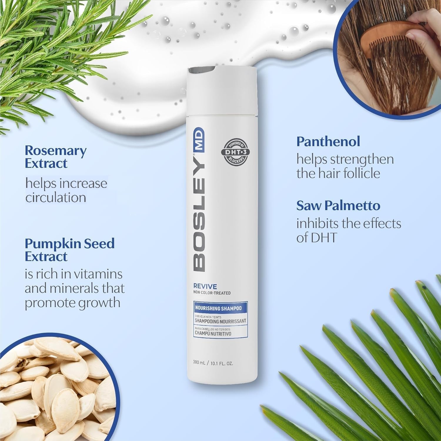 Detalle 2 de BosleyMD BP-BRSH004 BosRevive Sulfate-Free Shampoo for Thinning Hair