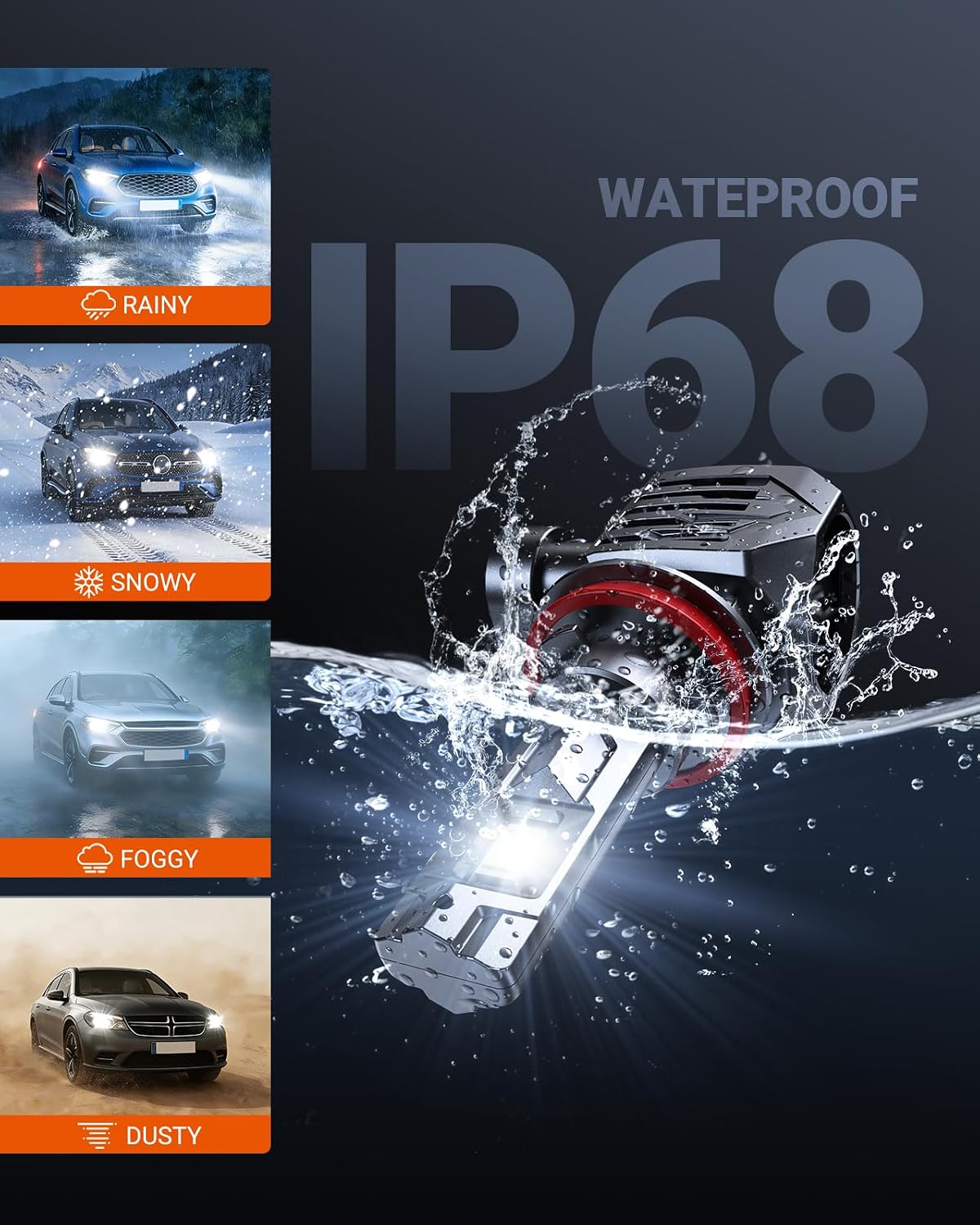 Thumbnail 6 de SEALIGHT S7S H11/H9/H8 Fog Lamps Pack (2) — 75000LM, 6500K, 80k+ Hours, 99% Vehicle Compatibility