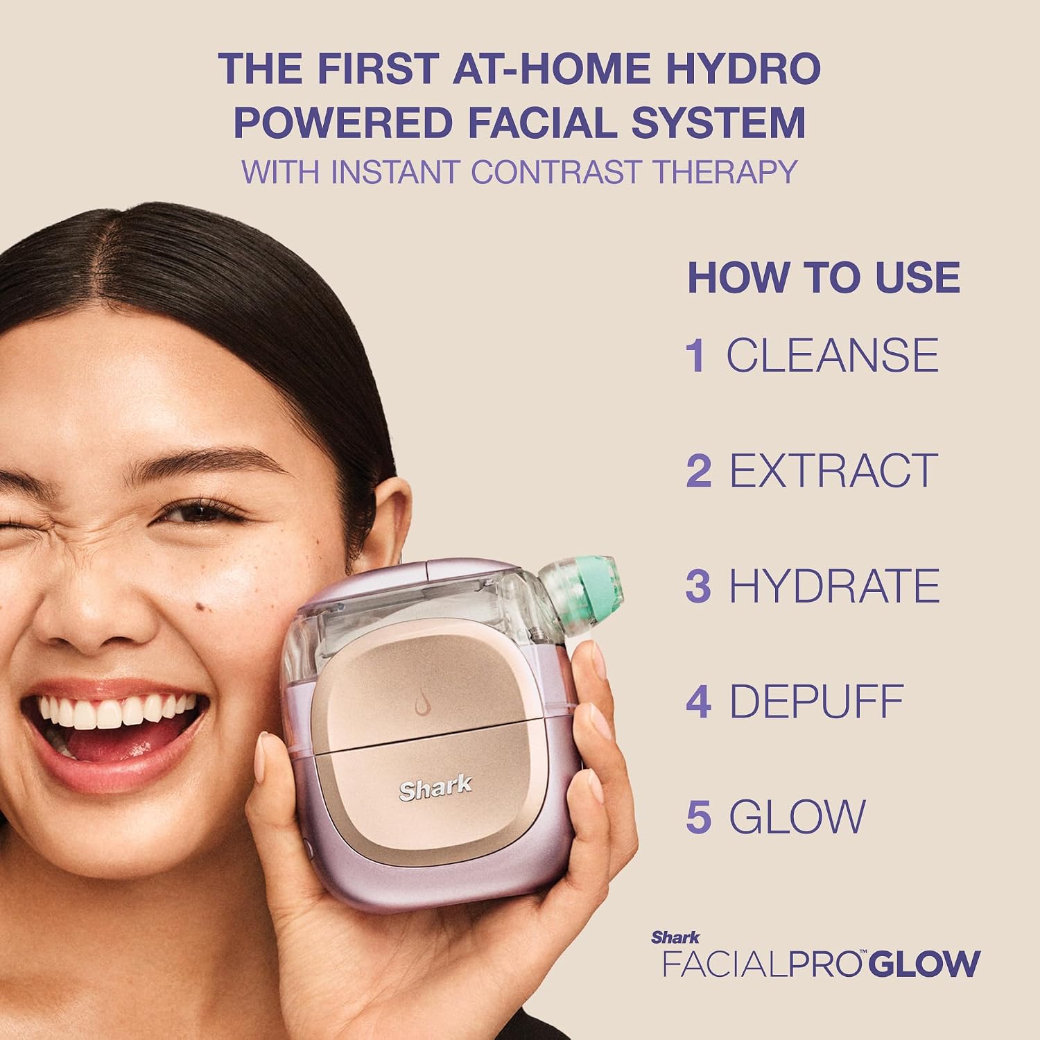 Detalle 2 de Shark FacialPro Glow FH320 hydro facial 🧖