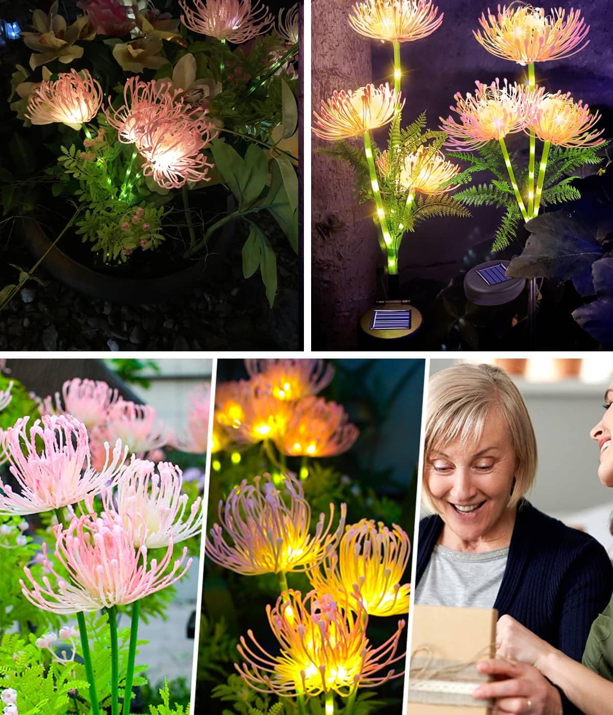 Thumbnail 3 de Joysing: luci solari a forma di fiore per giardino all'aperto, confezione da 2 – LED floreali impermeabili