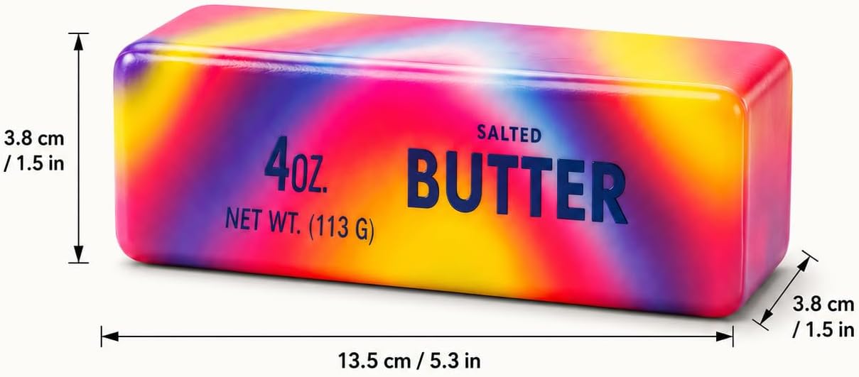 Detalle de Rainbow Butter Squishy Toys Set of 2: Cute Rainbow Butter Squishies for Stress Relief