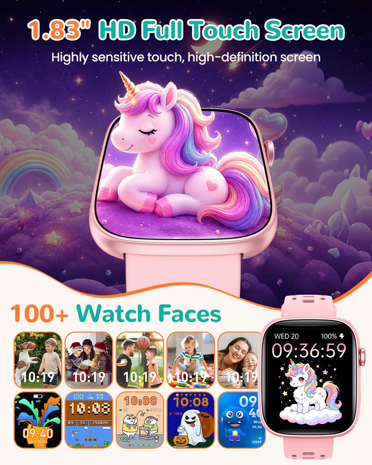 Detalle de RUXINGX Kids Smart Watch 1.83-Inch