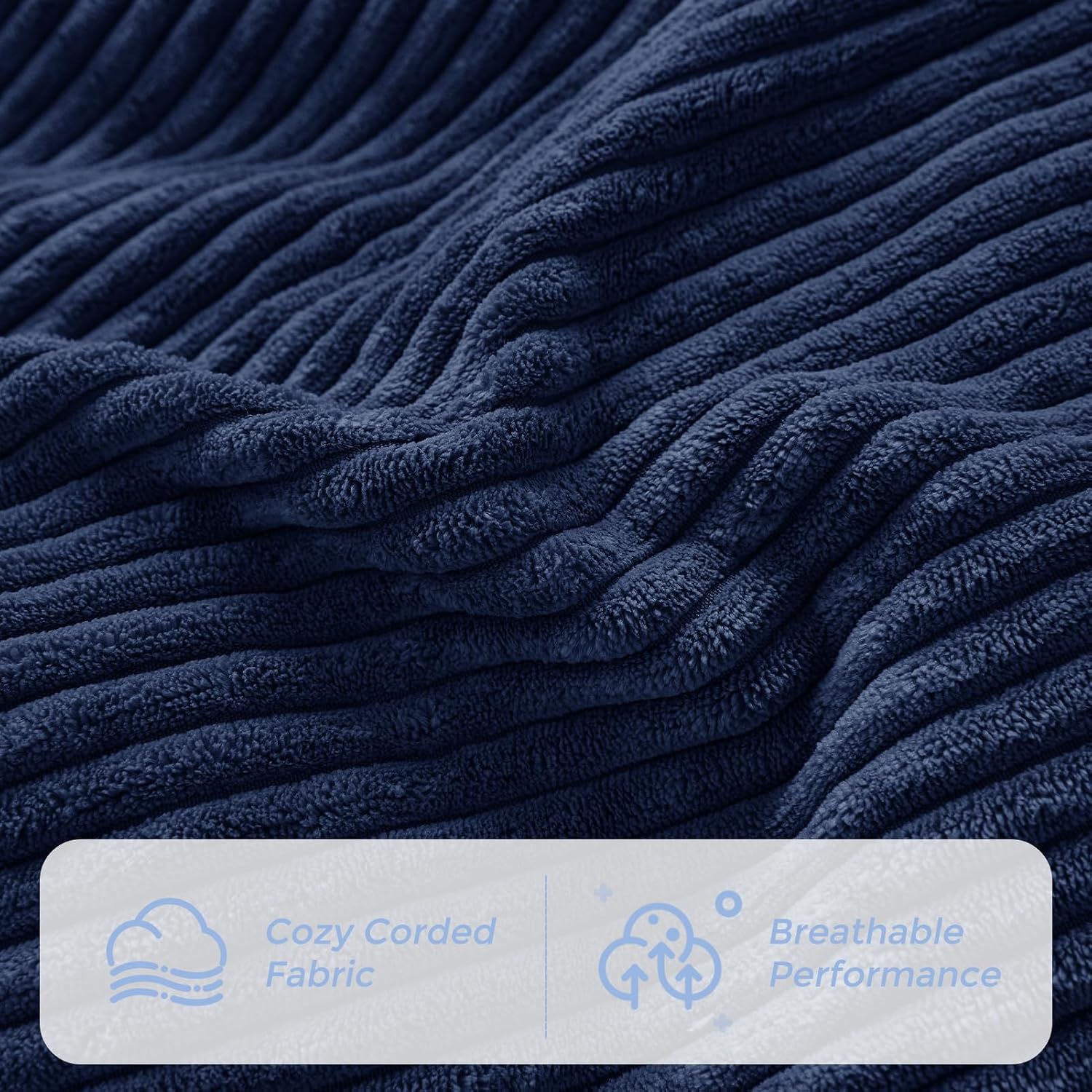 Detalle 2 de MAXYOYO K06-Series Convertible Kids’ Bean Bag Chair, Navy, Foam-Filled