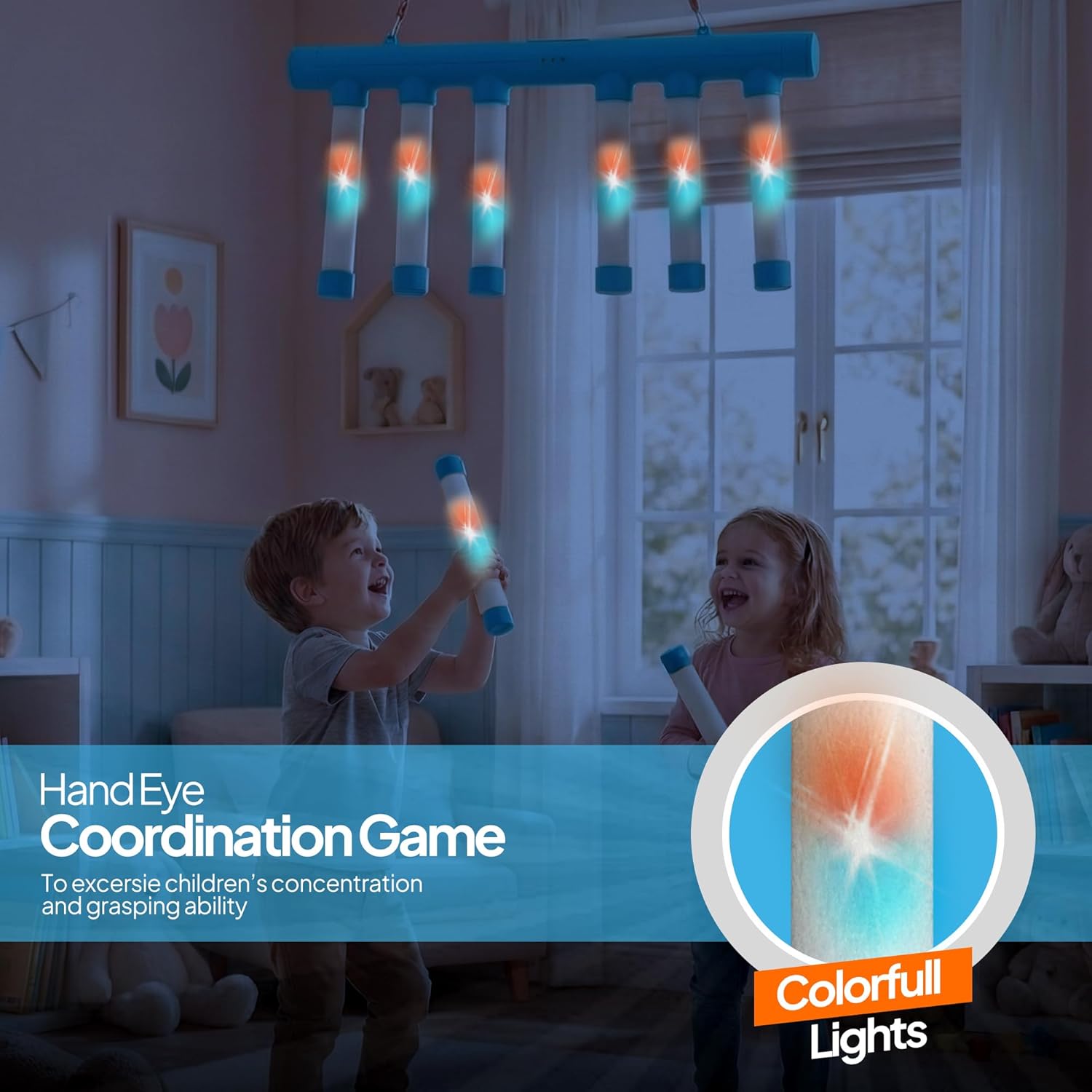 Thumbnail 5 de SAGA SPORTS Catching Sticks Game – Drop It Catch It reaction challenge with LED & controller (USB rechargeable)