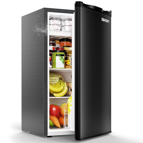 Thumbnail 6 de EUHOMY 93L Under Counter Fridge Freezer: Ultra‑Quiet, 7‑Stage Thermostat, 38dB, 82L Fridge + 8L Freezer for Dorms, Offices and Bedrooms