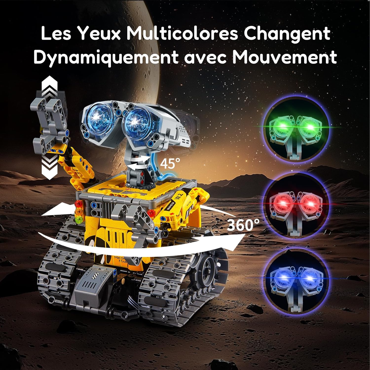 Detalle de IKUPER Robot Technic 6 en 1 pour enfants 6–12 ans | Ensemble robotique programmable avec télécommande et app