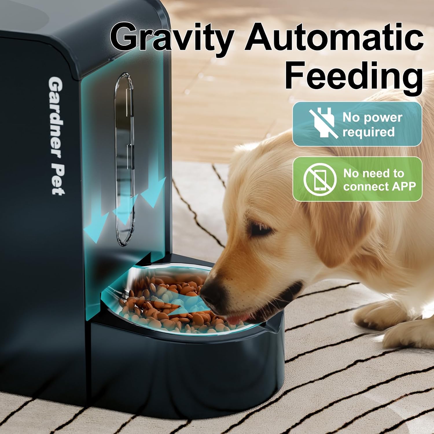 Detalle de Gardner Pet 2 in 1 Automatic Cat Feeder & Gravity Water Dispenser (6L+6L)