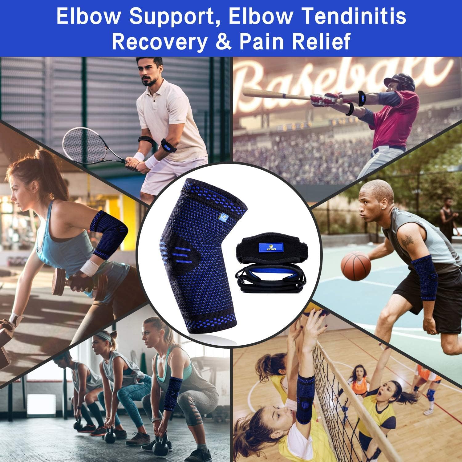 Detalle 2 de ABYON Elbow Support Sleeve L for Tennis