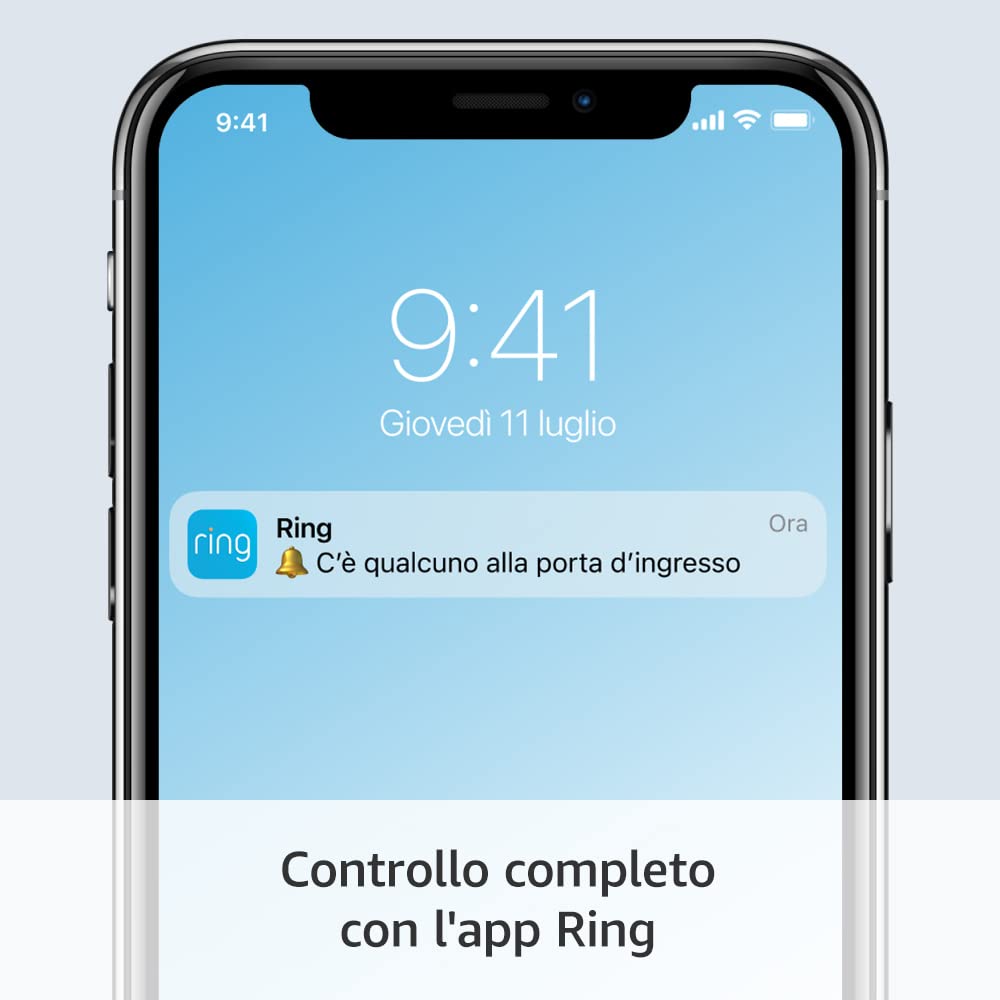 Detalle de Ring Video Doorbell Plus a batteria + Chime Pro (1536p HD, video wireless) per notifiche e chiamate in casa