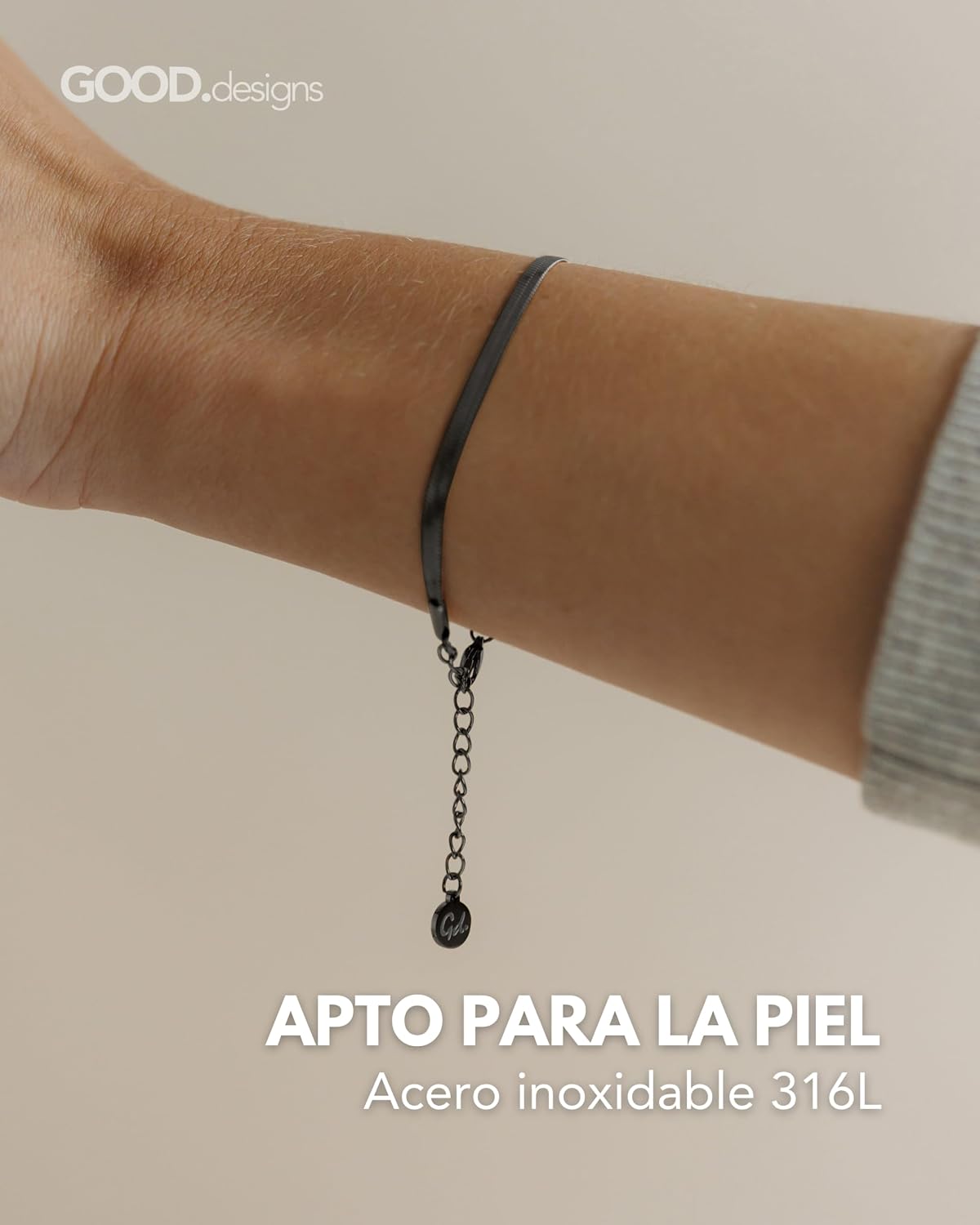 Detalle 2 de GD GOOD.designs Pulsera serpiente 3 mm