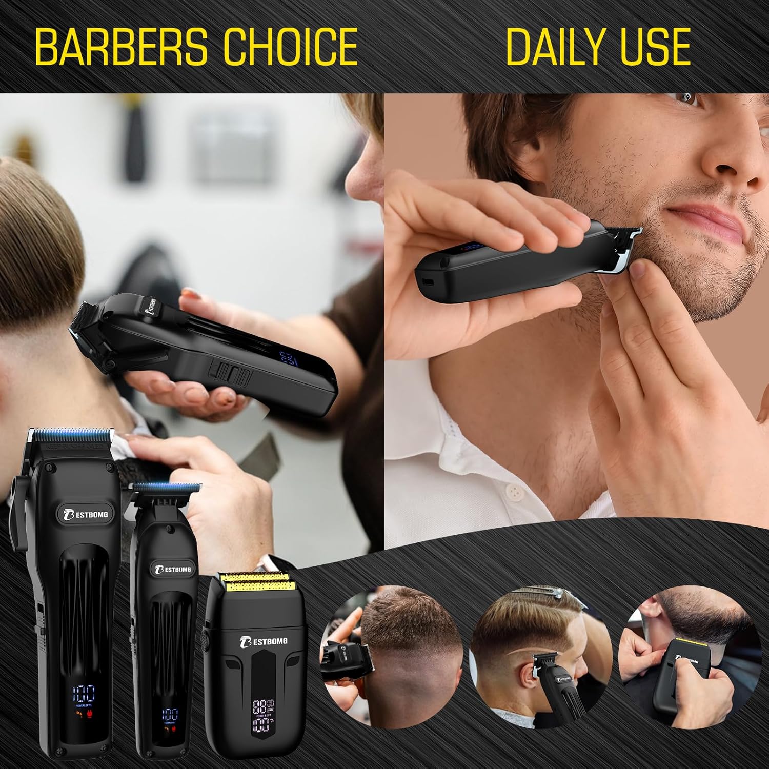 Thumbnail 4 de Hair Clippers for Men 808A-Black