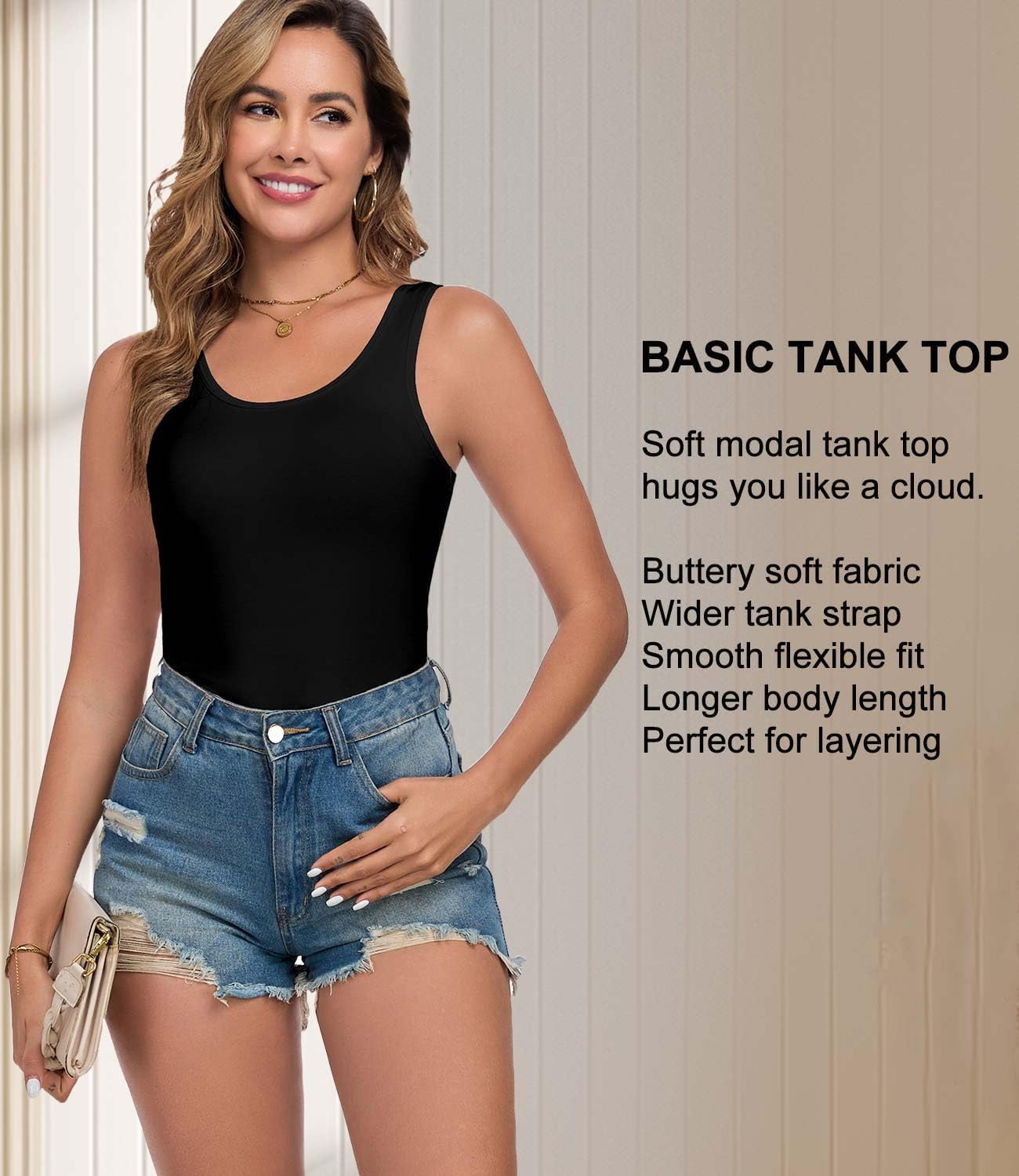 Thumbnail 3 de wirarpa Women's Modal Tank Tops Pack of 2 – Slim-fit, breathable undershirts for summer and beyond