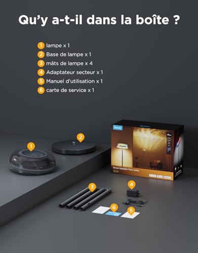Thumbnail 7 de Govee Lampadaire Salon à Trois Zones Indépendantes — Éclairage intelligent pour salon et chambre