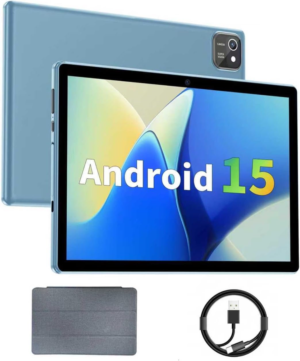 aiprotablet 10-inch Android Tablet with 12GB RAM, 64GB ROM, expandable to 1TB (Blue)