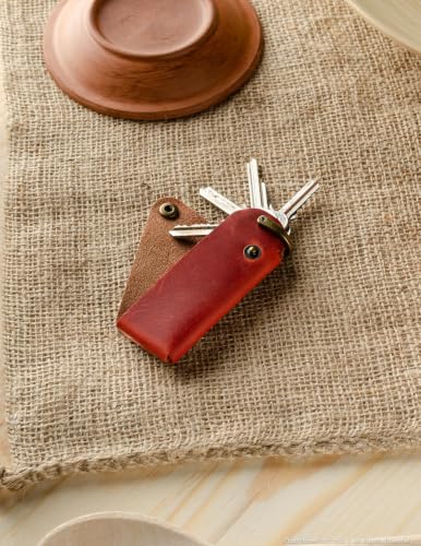 Detalle de Crazy Horse Craft Schlüsselanhänger Leder – Schlüsseletui Organizer Halter