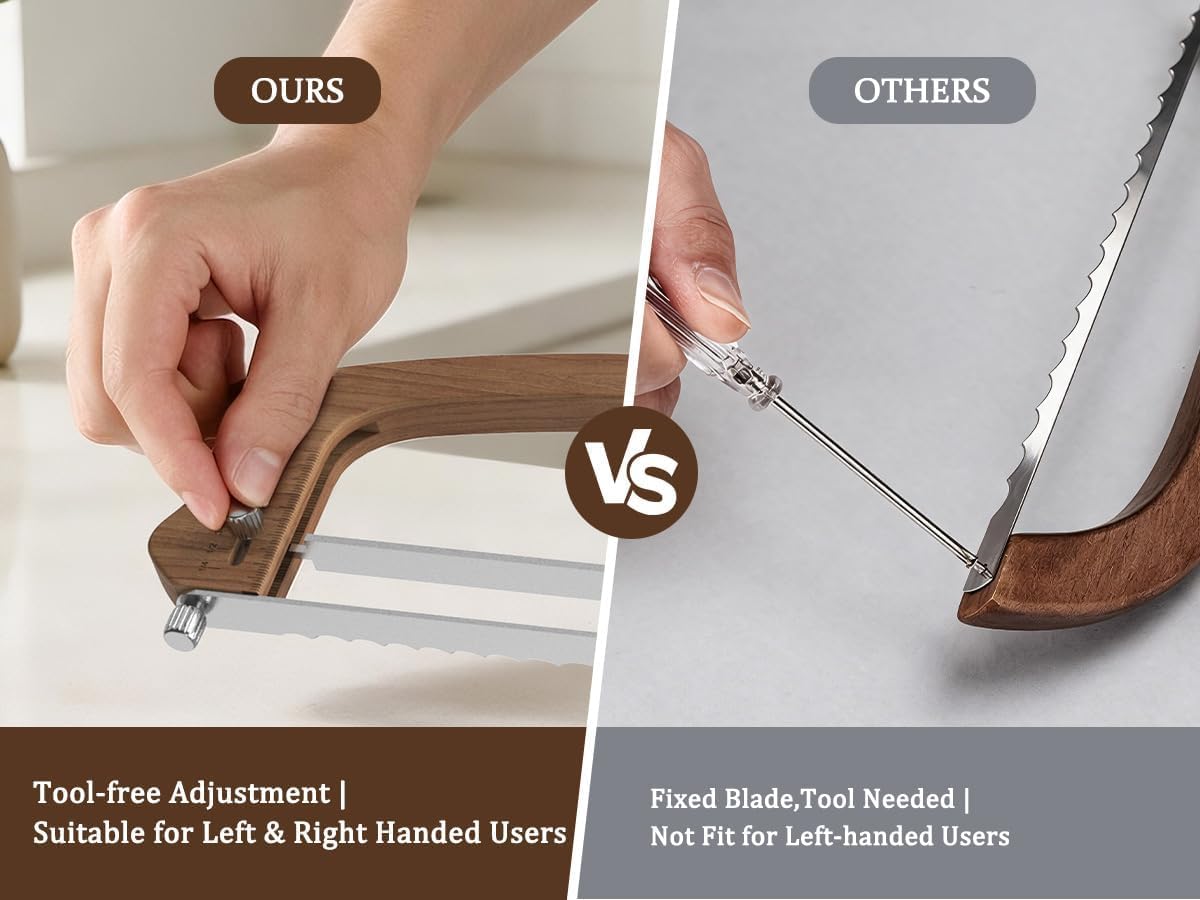 Thumbnail 5 de imarku Adjustable Bread Slicer, Acacia Wood
