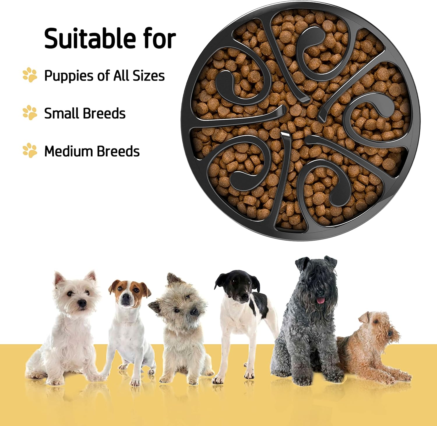 Thumbnail 5 de Decyam Slow Feeder Dog Bowl for Slow Eating (Non-Skid, BPA-Free, Up to 2 Cups)