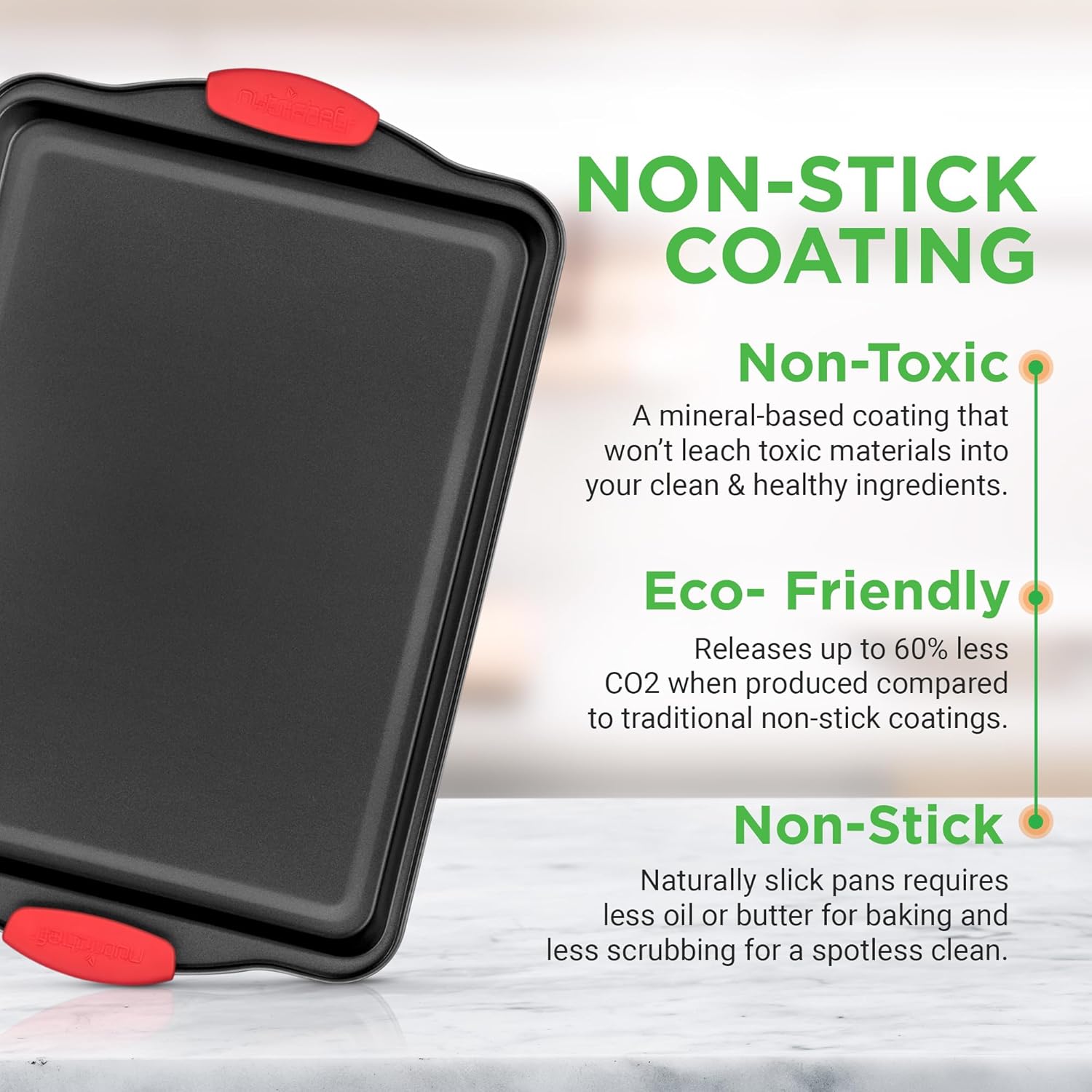 Thumbnail 3 de NutriChef NCSBS3S 3-Piece Nonstick Baking Pans