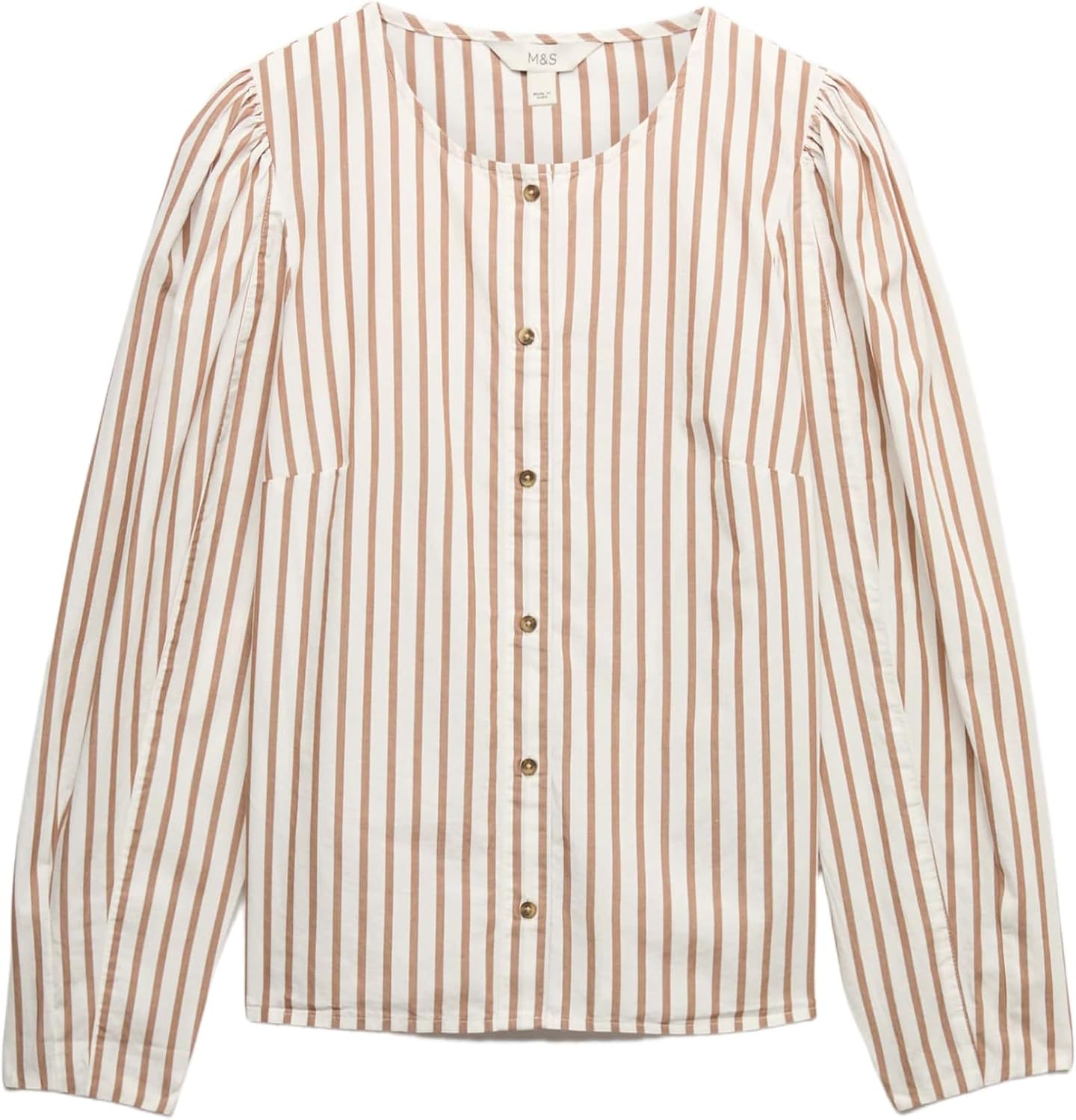 Detalle de Marks & Spencer damesblouse van puur katoen met bloemenprint en knoopsluiting