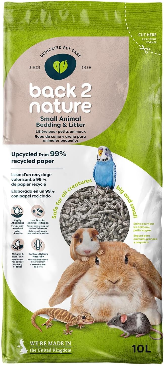 Detalle de Lecho para Animales pequeños Back2Nature (30 l) – Papel Reciclado no tóxico